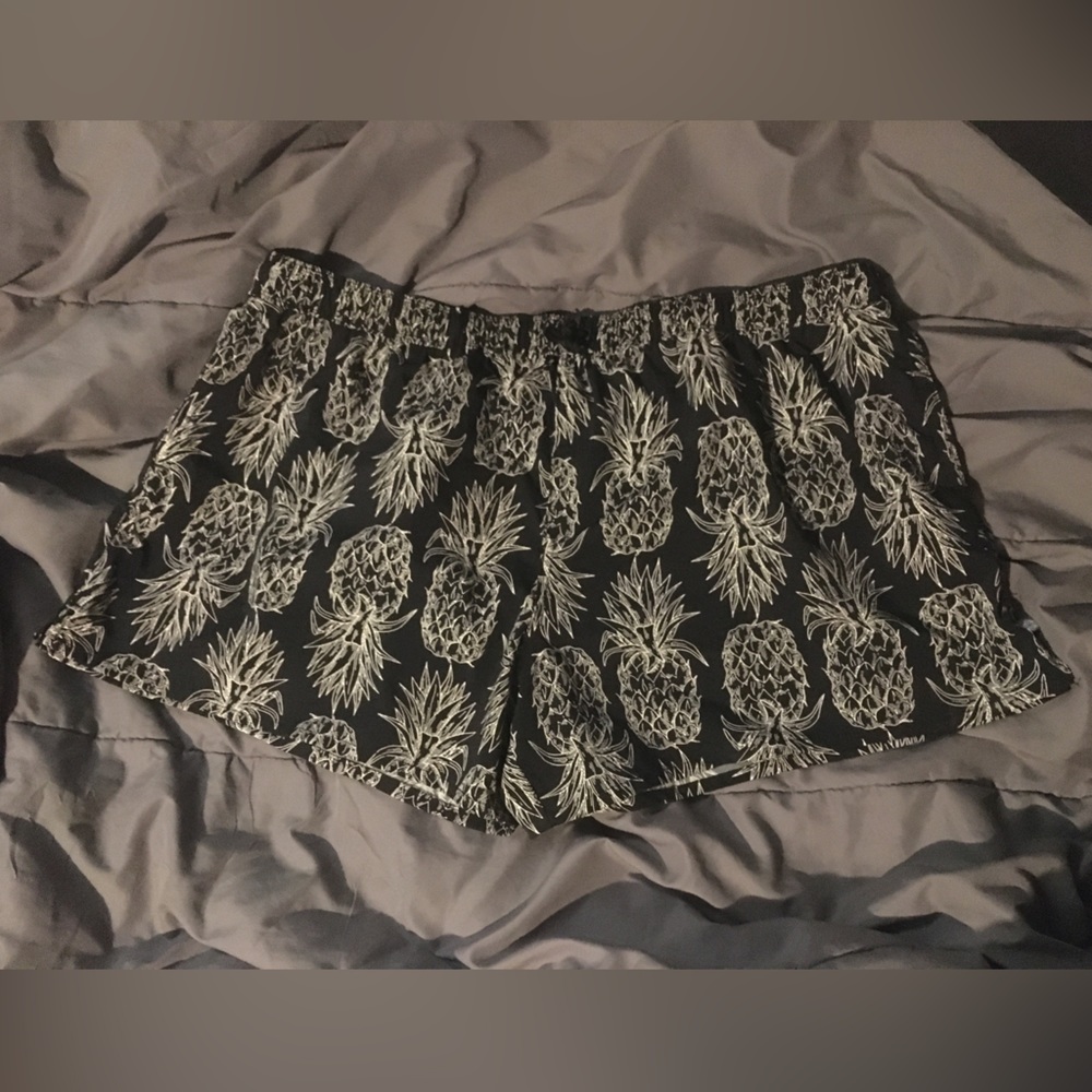 Black and White Pineapple Shorts